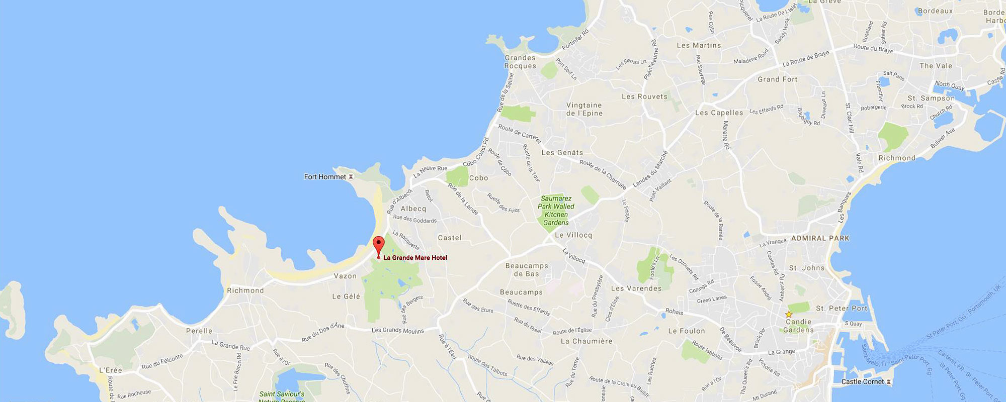 Hotel location map.