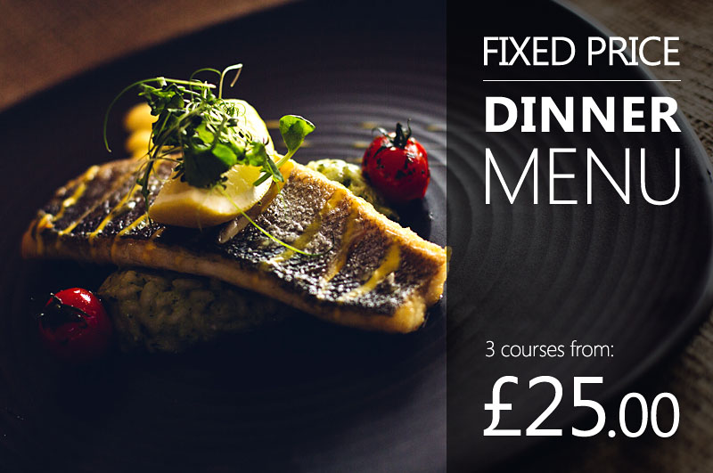 Fixed price dinner menu.